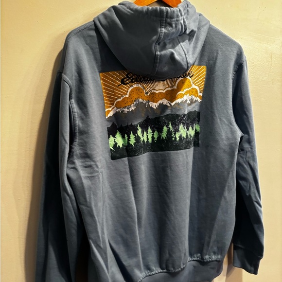 Eddie Bauer Mountain Graphic Hoodie - Light Blue men’s large casual fall - Picture 4 of 12